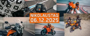 KTM Nikolaustag 2025 in Oberhausen mit neuen Modellen, Probefahrten und 15 % Rabatt auf PowerWear und PowerParts
