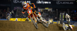Cooper Webb vom Red Bull KTM Racing team holt sich den zweiten Platz beim AMA Rennen in Anaheim 2022